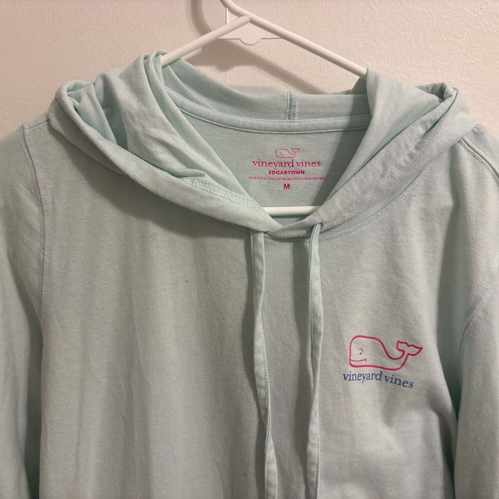 Vineyard Vines Green Whale Hoodie Tee - Picture 2 of 3